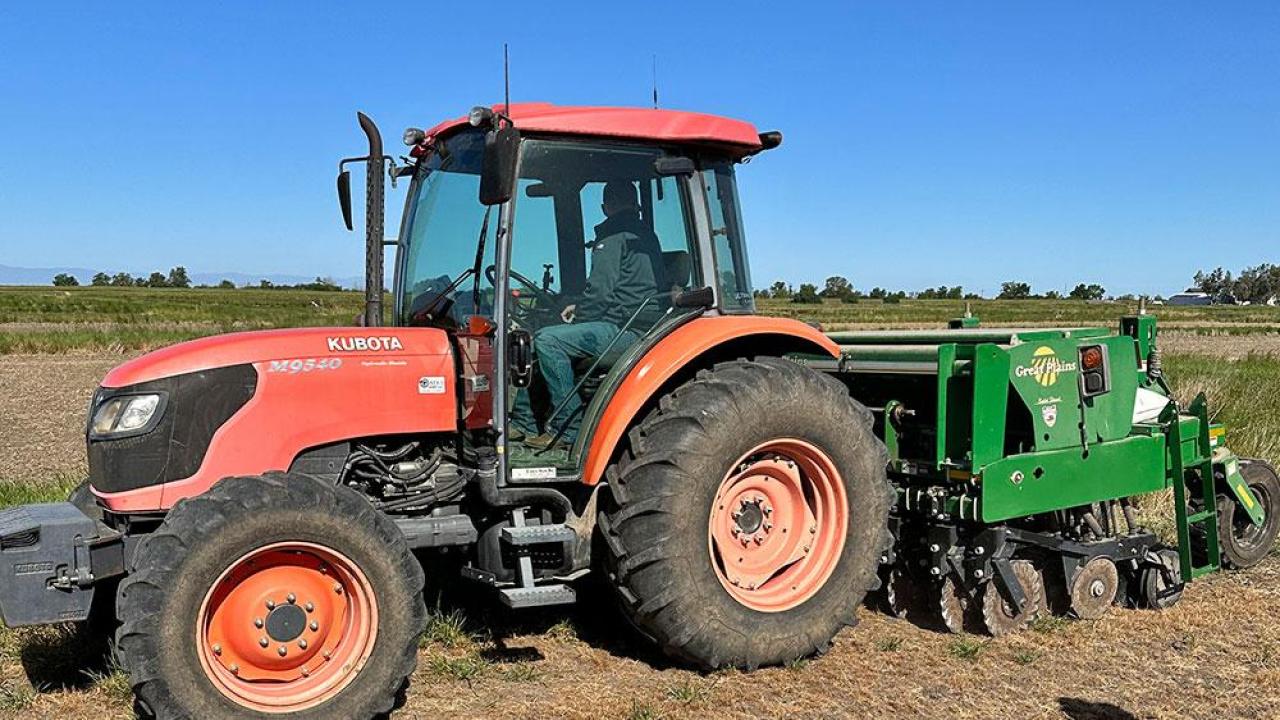 Photo: tractor in fields