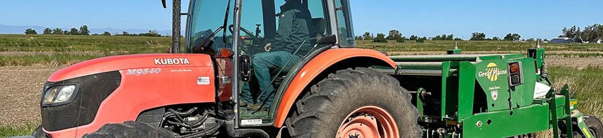 Photo: tractor in fields